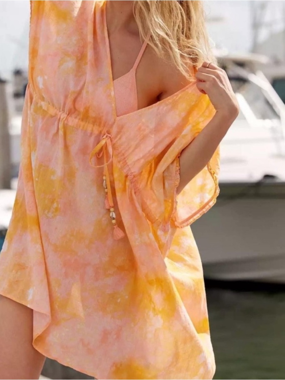 NEW Aerie tie dye swim cover up oversized